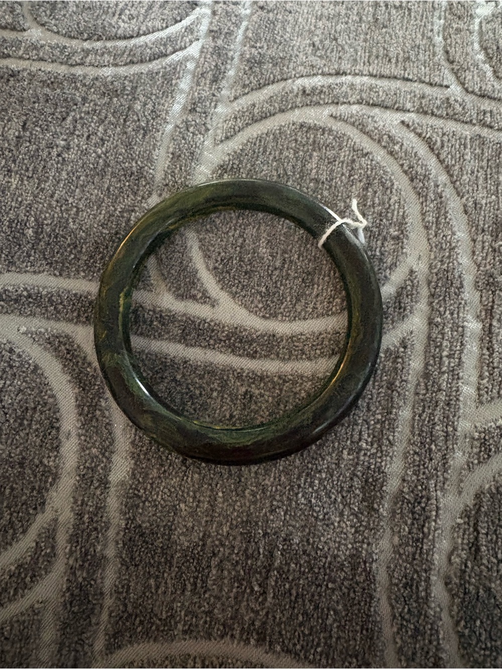 Green Marbled Resin Bangle Bracelet - Picture 6 of 11